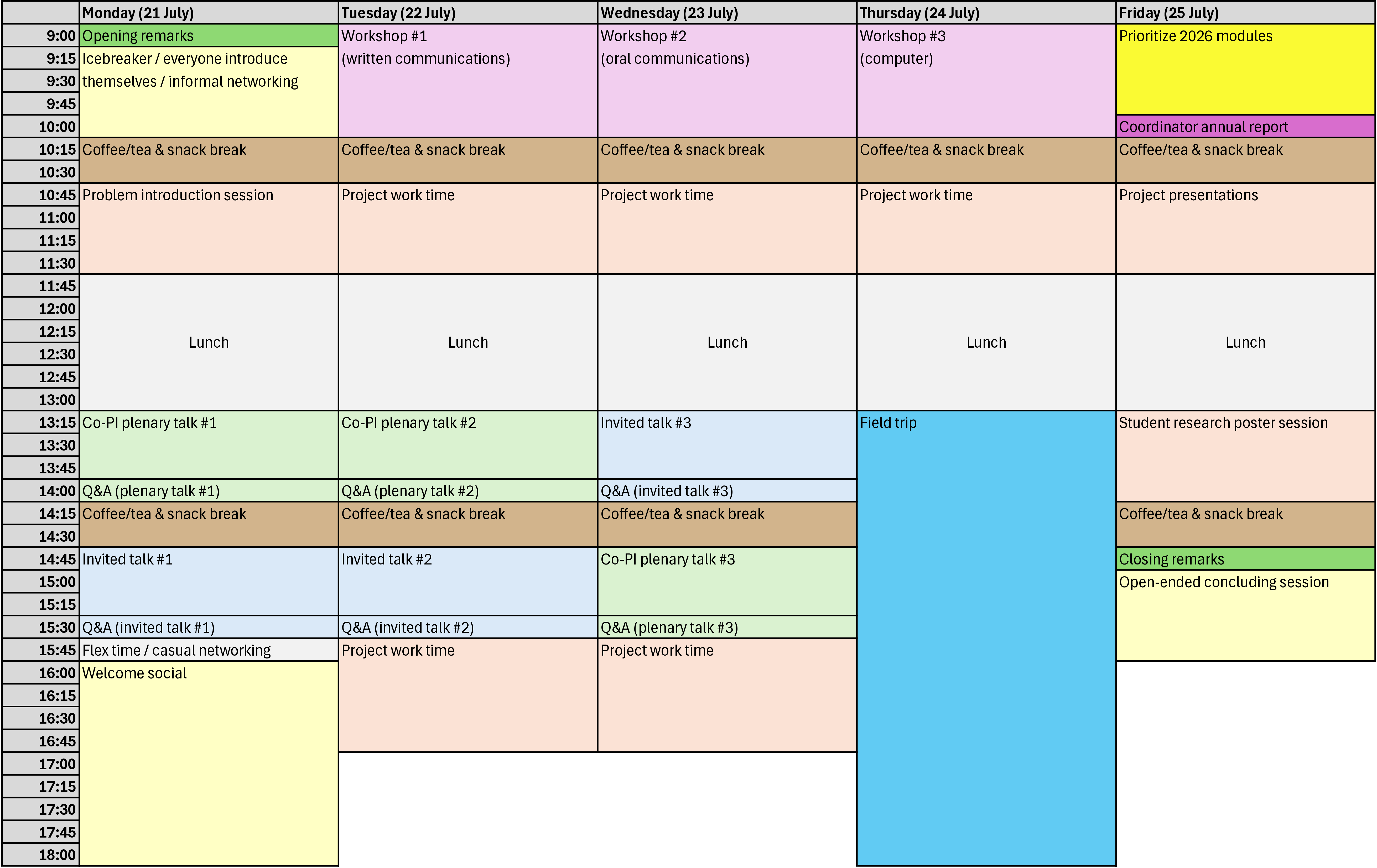 The tentative schedule is now live, check ot out here!